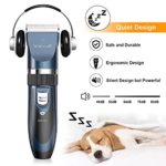 oneisall Dog Shaver Clippers Low Noise Rechargeable Cordless Electric Quiet Hair Clippers Set for Dogs Cats Pets