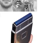 KEMEI Men’s Reciprocating Mini Electric Razor Foil Shaver for Men?Cordless USB Charging Travel Beard Shaver Facial Trimmer, Silver