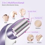 Electric Shaver for Women, Electric Razor for Women Bikini Rechargeable with Detachable Head, LCD Display Cordless Hair Removal Trimmer Wet & Dry IPX7 Waterproof with LED Light for Legs Underarms Body