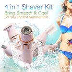 TALLPLUS Electric Shaver for Women-Ear and Nose Hair Trimmer-4 in 1 Painless Eyebrow and Facial Hair Trimmer-Portable Waterproof Bikini Trimmer- Body Hair Removal for Legs-Underarms-Face, Pink