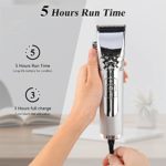 Hair Clippers for Men Professional, DISEN Hair Trimmer – Cordless Barber Clippers for Hair Cutting & Grooming, Rechargeable Beard Trimmer with Large LED Display & Silver Metal Casing