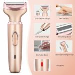 Electric Razor for Women, NERDON Women Razors for Shaving Cordless 2-in-1 Shaver for Women Face, Legs and Underarm, Portable Bikini Trimmer Wet & Dry Hair Removal, Cordless – Micro USB Rechargeable