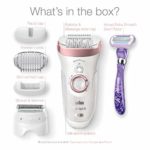 Braun Epilator Silk-épil 9 9-870, Facial Hair Removal for Women, Wet & Dry, Women Shaver & Trimmer, Cordless, Rechargeable, with Venus Extra Smooth Razor