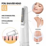 Electric Eyebrow Precision Trimmer Kit for Women 10 in 1 Lady Trimmer Electric Eyebrow Razor for Face Body Min Facial Brows Hair Removal Epilators Painless Peach Fuzz Shaver Upgrade White