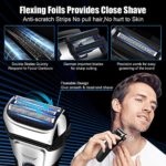 Gbuild Electric Razor for Men,Shavers for Men Electric Razor Wet Dry,Rechargeable Mens Shaver Electric Foil for Men Face Waterproof,USB Travel Cordless Man Electric Razor Shaving Facial With Trimmer