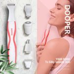 DOOPER Bikini Trimmer for Women,Ladies Electric Razor,Facial Hair Remover,Nose Ear Trimmer,Bikini Shaver,Women Electric Shaver for Face,Nose,Bikini Line,Leg,Body Hair Removal Kit(Coral white)