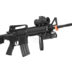 de m4 ris tacspec electric aeg rifle w/ flashlight and red dot scope(Airsoft Gun)
