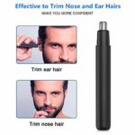 Ear and Nose Hair Trimmer Clipper, Professional Painless Nose Eyebrow Hair Trimmer for Men Women, Electric Waterproof Facial Hair Remover Epilator Shaver with Dual Edge Blades for Easy Cleansing