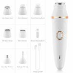 Shaver for Women-7 in 1 Electric Razor Waterproof Personal Painless Facial Hair Removal, Rechargeable Cordless Trimmer for Face, Eyebrow, Nose, Underarm, Arms, Legs and Bikini Line