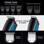 14 in 1 Beard Trimmer for Men, Hair Clippers Cordless Pubic Hair Trimmer Trimmer Grooming Kit with Hairdressing Cape, LED Display USB Rechargeable Body Groomer for Beard Nose Facial Hair