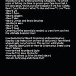 Beard Bible: How To Grow, Groom and Care For Your Beard