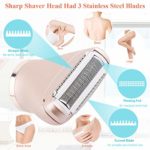 Electric Razor for Women, 2-in-1 Women Shaver Wet & Dry Painless Hair Removal Razor, Waterproof Body Hair Remover for Face Legs Underarms and Bikini Trimmer Rechargeable Cordless with 2 Shaver Head