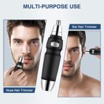 Nose Trimmer Nose Hair Trimmer for Men and Women Professional Painless Ear and Nose Trimmer Eyebrow & Facial Hair Trimmer Nasal Hair Clippers Battery-Operated, Waterproof Dual Edge Blades