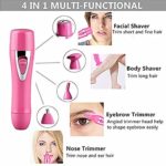 Facial Hair Remover for Women 4 in 1 Nose Eyebrow Hair Trimmer Razor Painless Hair Removal Electric Upper Lip Shaver for Ladies