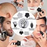Electric Razor for Men, Wutasu Upgrade 5 in 1 Bald Head Shaver Grooming Kit, Wet Dry 6 Head Shaver Waterproof Nose Hair Beard Trimmer Bald Men Electric Rotary Shaver with LED Display