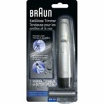 Braun Ear and Nose Hair Trimmer for Men and Women, Battery Operated Electric Groomer, Black/Silver, AA Battery Included