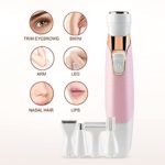 Electric Razor for Women 5 in 1,Body Hair Removal for Legs Eyebrow Nose Face Bikini Area Pubic Underarms.Wet & Dry Painless Shaver Rechargeable Multifunction Portable Changeable Trimmer Set