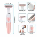 WIOR Electric Razor for Women, Cordless Battery-Operated Electric Shaver, IPX7 Waterproof Bikini Trimmer for Wet/Dry Use, Portable Hair Removal Tool for Ladies Girls Public Hair Arms Legs Underarms