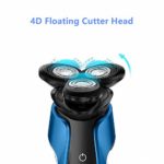 SID Electric Razor , 4D Double-Ring Veneer Ners 10W Strong & Slince Moto USB Charging Waterproof Shaver(Blue)