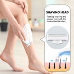 Lady Shaver and Trimmer for Women-Electric Cordless Bikini Trimmer Electric Painless Lady Shavers Rechargeable Wet & Dry Hair Removal Epilator for Face and Body,Arms,Legs Blue