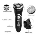 Electric Shaver Razor for Men, MAX-T Quick Rechargeable Wet Dry Rotary Shaver with Pop Up Trimmer and LED Display, IPX7 100% Waterproof ?8101 with Adapter Charger?