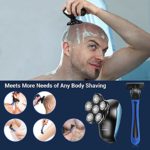 Head Shavers for Bald Men, Electric Rotary Razor 6-in-1 Beard Trimmer Grooming Kit Shockproof Floating Razor with Manual Shaver Wet Dry IPX7 Waterproof USB Rechargeable Cordless