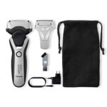 Panasonic Men Shaver Outstanding Clean Cutting System, 5-Stage LED, ES-RT67-S (Cutting System, 5-Stage LED 3-Blade Cutting System, Wet/Dry)