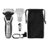 Panasonic Men Shaver Outstanding Clean Cutting System, 5-Stage LED, ES-RT67-S (Cutting System, 5-Stage LED 3-Blade Cutting System, Wet/Dry)