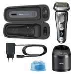 Braun Razor for Men Wet & Dry Electric Foil Shaver with ProLift Beard Trimmer, Cleaning & SmartCare Center & Charging Power Case, Galvano Silver