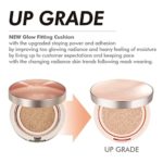 CLIO Kill Cover Glow Fitting Cushion | SPF50+/PA++++ Makeup Base and Fixer, Long Lasting, Lightweight formula with Radiant Glowing Finish for All Skin Types (2nd, 3.5 VANILLA)