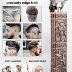 CkeyiN Hair Clippers for Men, Professional Men Hair Trimmer Rechargeable Cordless T-Blade Electric Hair Cutting for Men Baldheaded Beard Shaver Zero Gapped Detail Barbers Grooming Kit