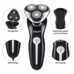 Electric Razor for Men,6 in 1 USB Rechargeable Waterproof 5D Rotary Shaver Beard Trimmer Nose Hair Trimmer Wet and Dry Electric Shavers Men