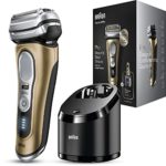 Braun Series 9 Pro 9469cc Wet & Dry Shaver with 5-in-1 SmartCare Center and Leather Travel case, Gold