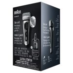 Braun Electric Razor for Men, Series 8 8467cc Electric Foil Shaver with Precision Beard Trimmer, Cleaning & Charging SmartCare Center, Galvano Silver