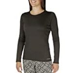 Hot Chillys Women’s Peachskins Solid Crewneck Lightweight Relaxed Fit Base Layer – Black, Medium