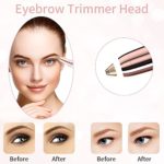 Eyebrow Trimmer for Women Rechargeable Eye Brow Epilator Portable Brows Hair Remover Precision Electric Razor Shaper, Suitable for Face Lips Nose Hair Removal