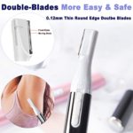 Electric Eyebrow Trimmer for Women and Men, Facial Hair Painless Razor Removal, Mini Epilator for Bikini, Remover for Face, Chin, Peach Puzz, Lips, Body, Arms, Legs, Powered by Battery (not Included)