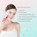 Sonic Facial Cleansing Brush, 3 Modes Electric Face Cleansing Brush Device for Deep Cleaning Gentle Exfoliating Massaging, Waterproof Rechargeable Silicone Skin Wash Machine for Men & Women