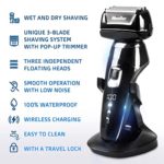 Mueller Electric Razor for Men, 5-Element Cutting System, Wet/Dry, Rechargeable, Precision Trimmer, LED, 40,000 Cross-Cutting Actions/Min for Closest Shave, Better Than Razors That Cost Alot More!