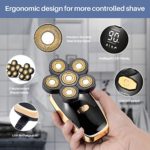 Head Shavers for Bald Men Rotary Electric Razor Cordless Shaver for Men Multifunctional Electric Razors for Bald Men Waterproof Mens Head Razor Rechargeable Razors for Bald Man