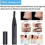 Zexeller 9 in 1 Eyebrow Trimmer Precision Razor Electric Facial Hair Remover Facial Hair Electric Epilator Kit… (Black)