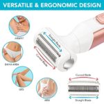 Kaphio Electric Razors for Women, Shaver for Women for Arm, Leg, Armpit & BikiniI Area, IPX6 Wet and Dry Use Bikini Razor, 1 AA Battery Included-Rose Pink