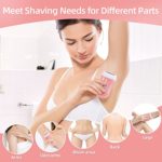 YHC Electric Razors for Women, Rechargeable Cordless Shaver for Womens Leg Underarm Bikini Public Hairs Removal.