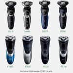 6-Pack, SH50/52 Norelco Replacement Heads for Philips Norelco Electric Shaver Series 5000, 6000 and AquaTouch, PowerTouch, MultiPrecision Shaving Heads, Sharp Blade, Easy Replace, Cleaning Brush