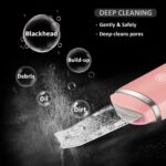 GUGUG Skin Scrubber – Skin Spatula, Blackhead Remover Pore Cleaner with 4 Modes,Skin Care Tools, Comedones Extractor for Facial Deep Cleansing (Pink)- 2 Silicone Covers Included