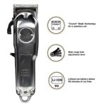 Wahl Professional 5 Star Series Metal Edition Cordless Magic Clip with Stagger Tooth Blade, Rotary Motor, Lithium Ion Battery, 90+ Minute Run Time for Professional Barbers and Stylists – Model 8509