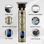 AMULISS Professional Mens Hair Clippers Zero Gapped Cordless Hair Trimmer Professional Haircut & Grooming Kit for Men Rechargeable LED Display