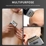 DSP Electric Razor for Men Bald Shavers for Men 2 in 1 Double Shaver for Men with 2 Foil Head Rechargeable Barber Shaver with Precision Trimmer 3-Speed Shaver with LED Digital Display (Black)
