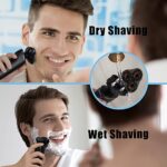 Electric Shavers for Men Electric Razor for Men Face Electric Shaving Razors for Men Shavers Electric Cordless Rechargeable Men’s Electric Razors for Shaving Face Waterproof LED Display Black