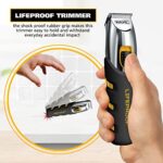WAHL All in One LifeProof Cordless Rechargeable Lithium-Ion Hair and Beard Trimmer with Detail Attachment & Ear & Nose Hair Attachment Head – Model 3023803